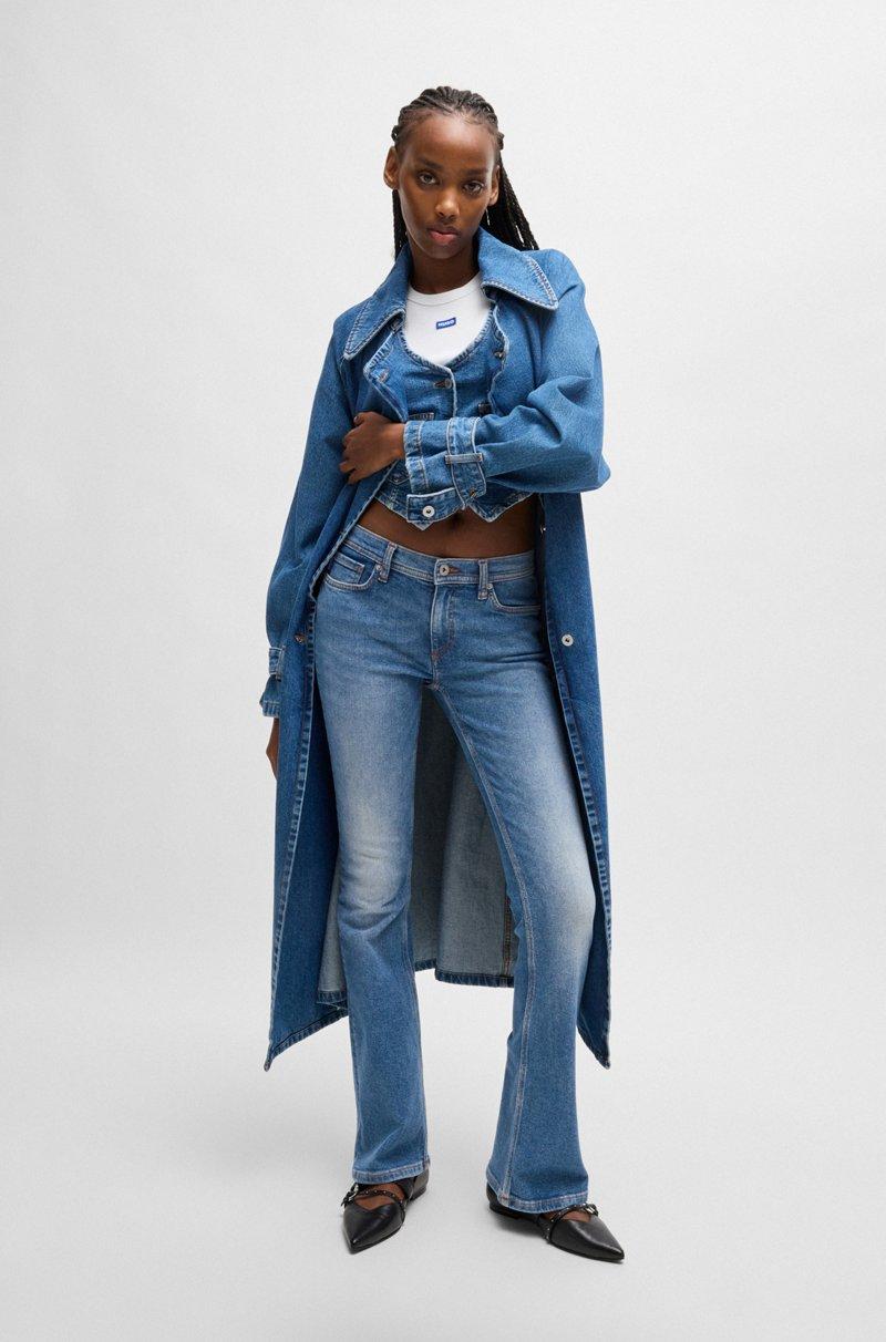 Hugo Boss Jeans Acampanados De Cómodo Denim Elástico Azul
