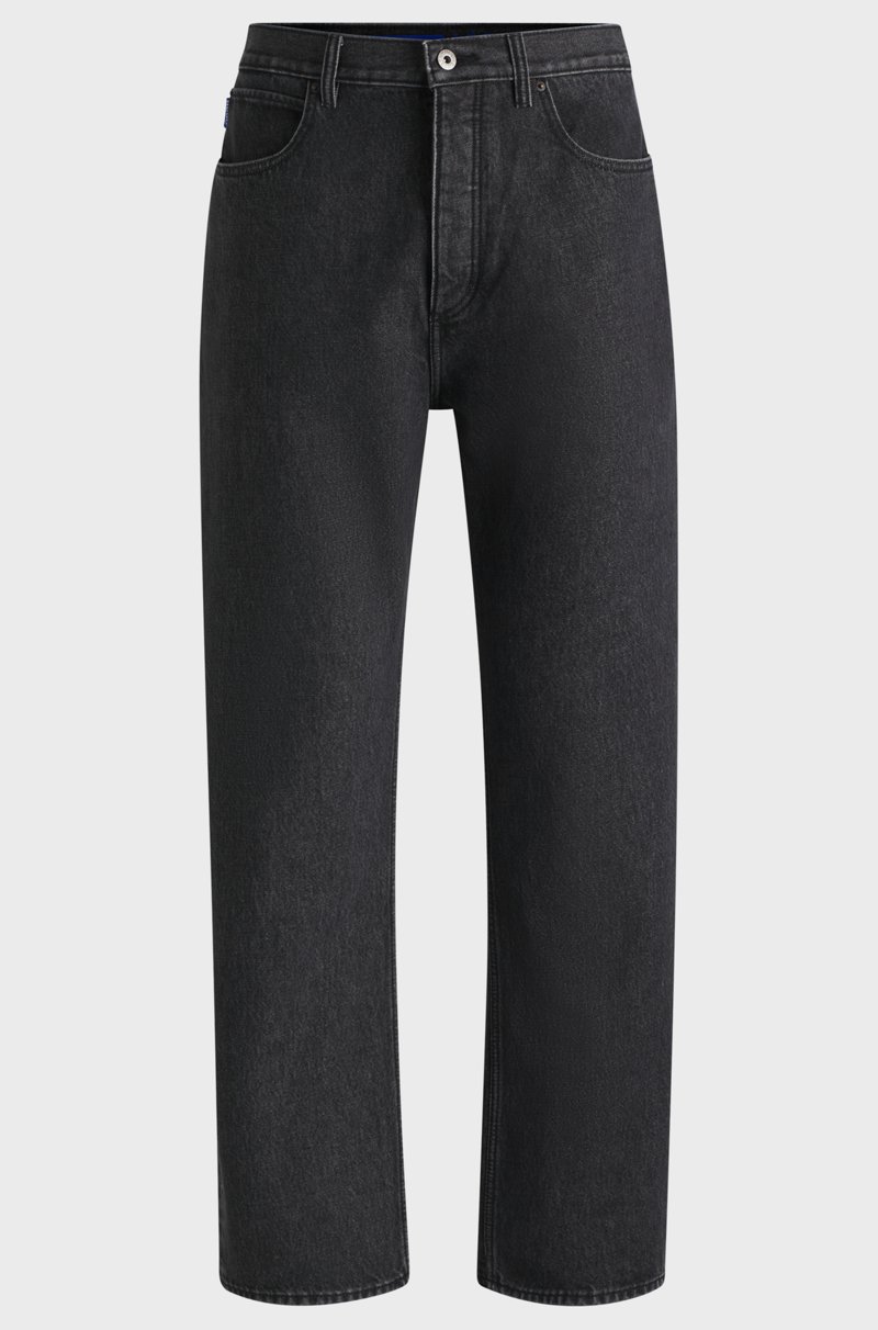 Hugo Boss Jeans baggy fit de denim negro lavado a la piedra