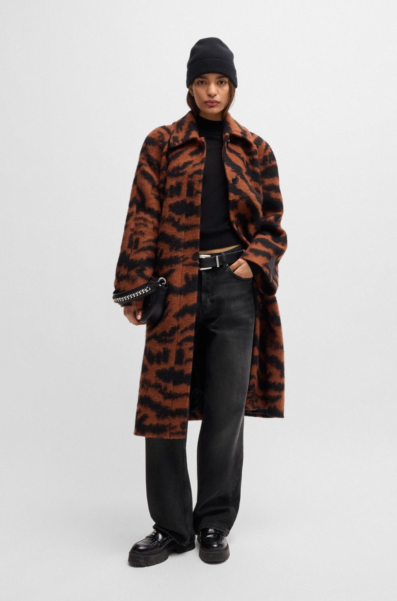 Hugo Boss Jeans De Corte Recto Y Talle Alto En Denim Elástico Negro