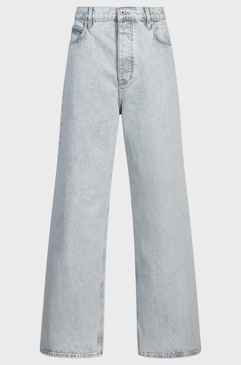 Hugo Boss Jeans de pernera ancha en denim lavado a la piedra