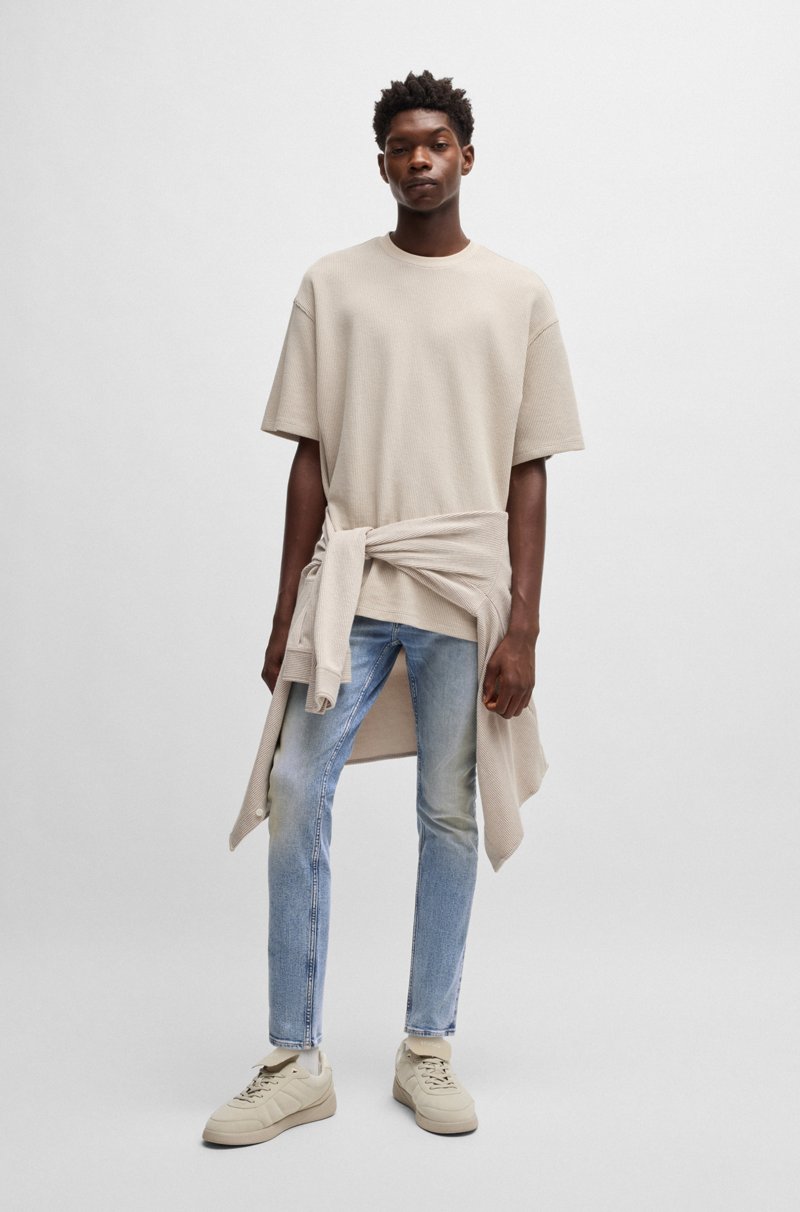 Hugo Boss Jeans Extra Slim Fit De Denim Elástico Azul Lavado A La Piedra