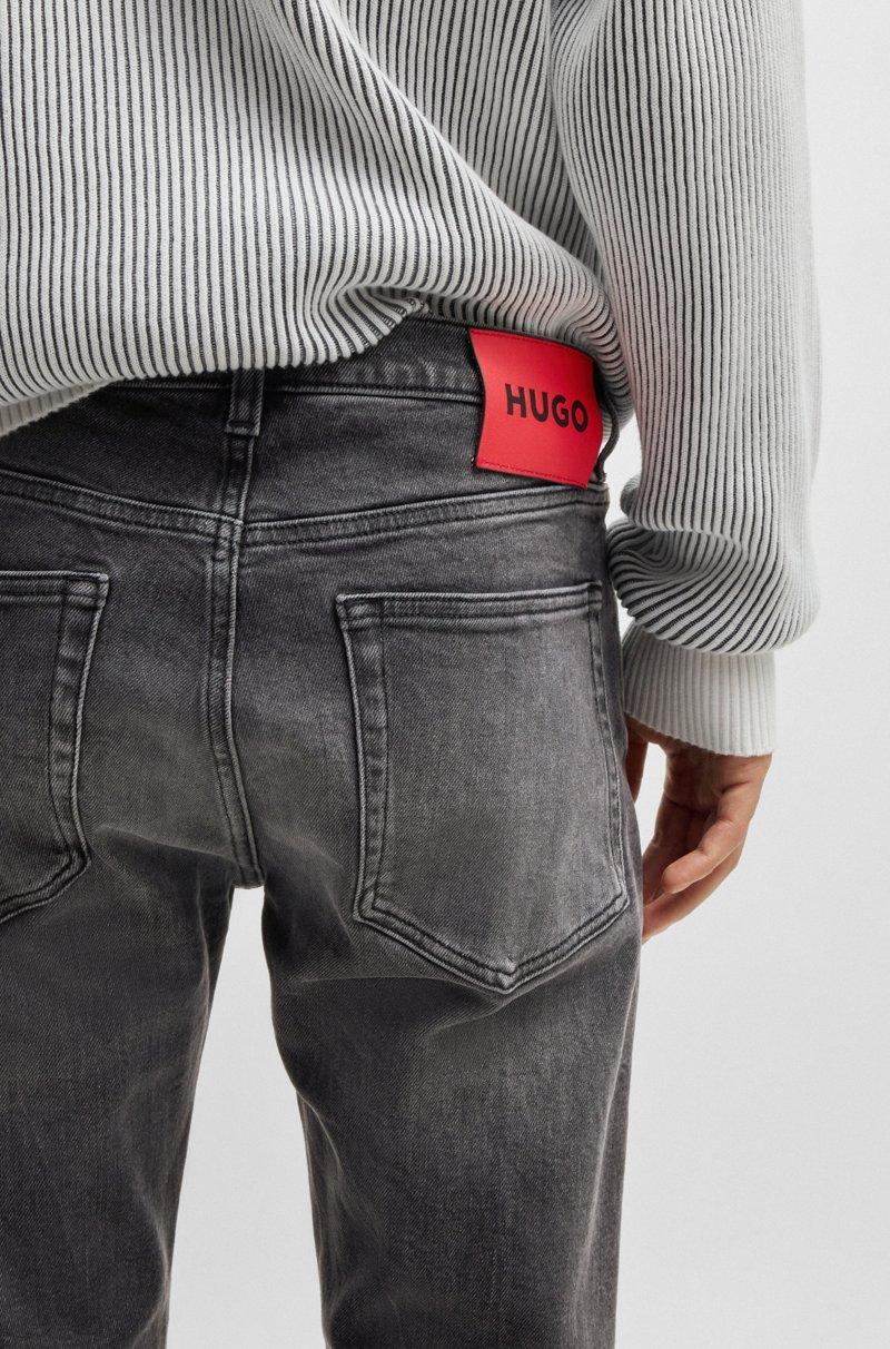 Hugo Boss Jeans Extra Slim Fit De Denim Elástico Gris