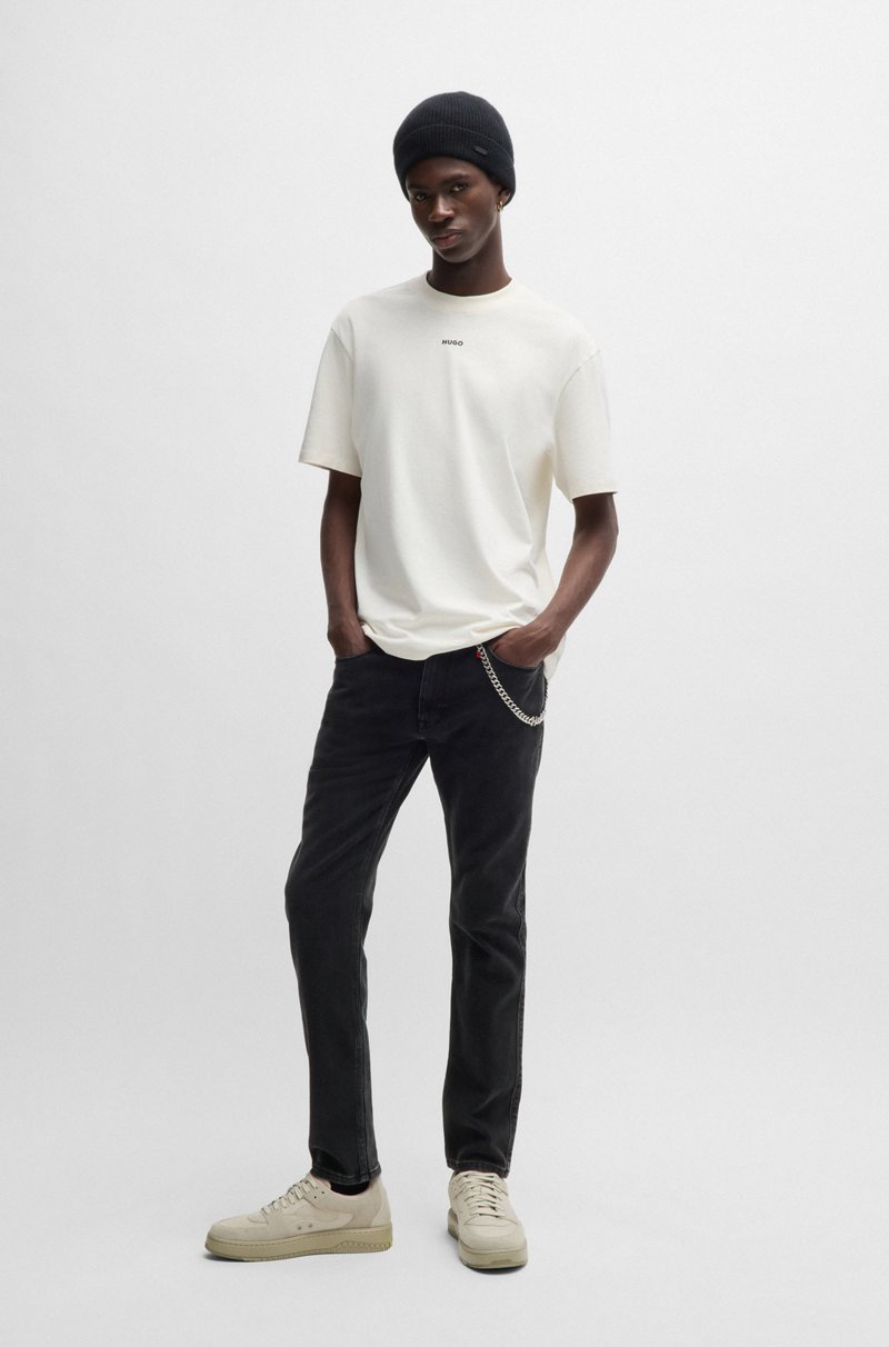 Hugo Boss Jeans Extra Slim Fit En Denim Negro De Tacto Suave