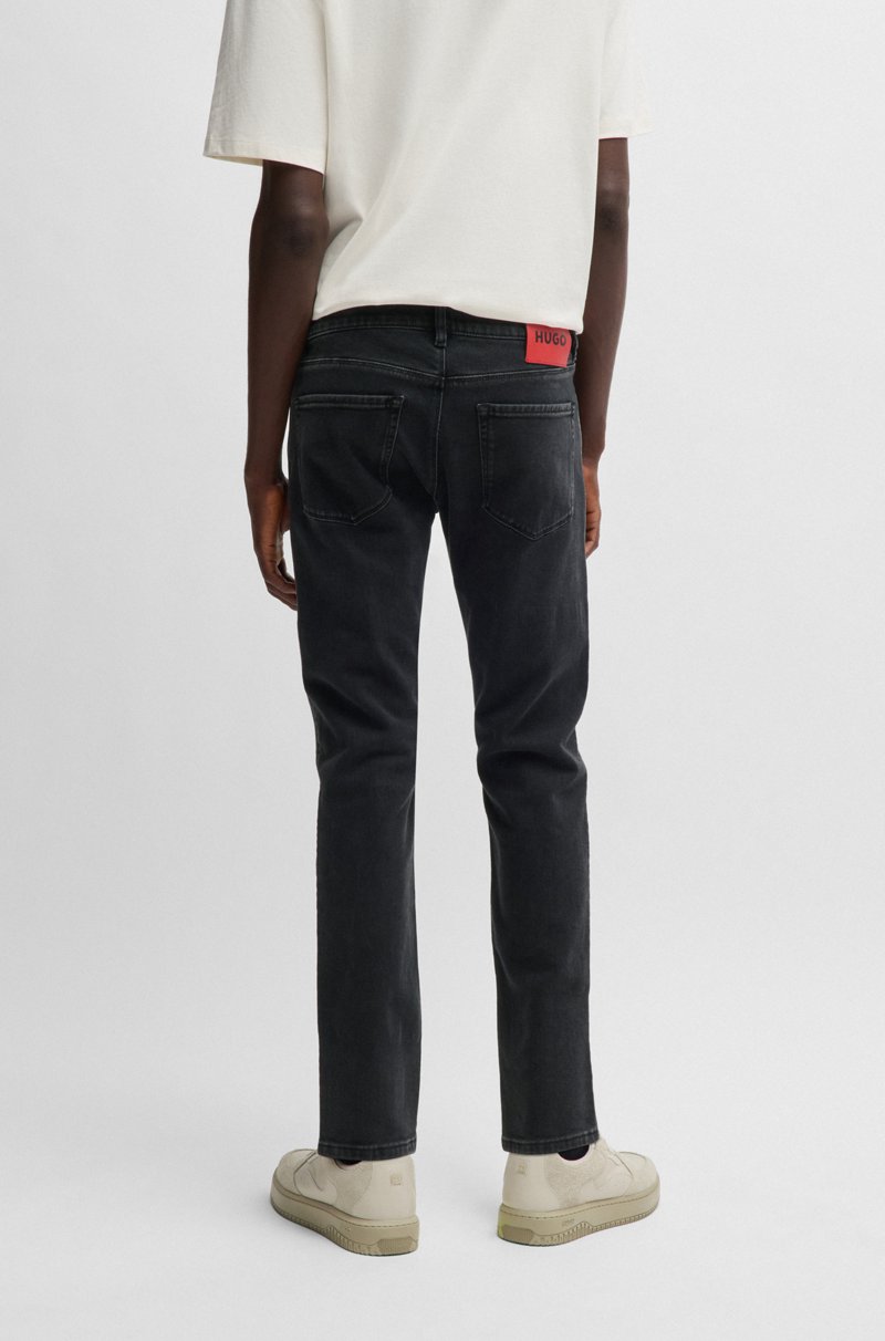 Hugo Boss Jeans Extra Slim Fit En Denim Negro De Tacto Suave