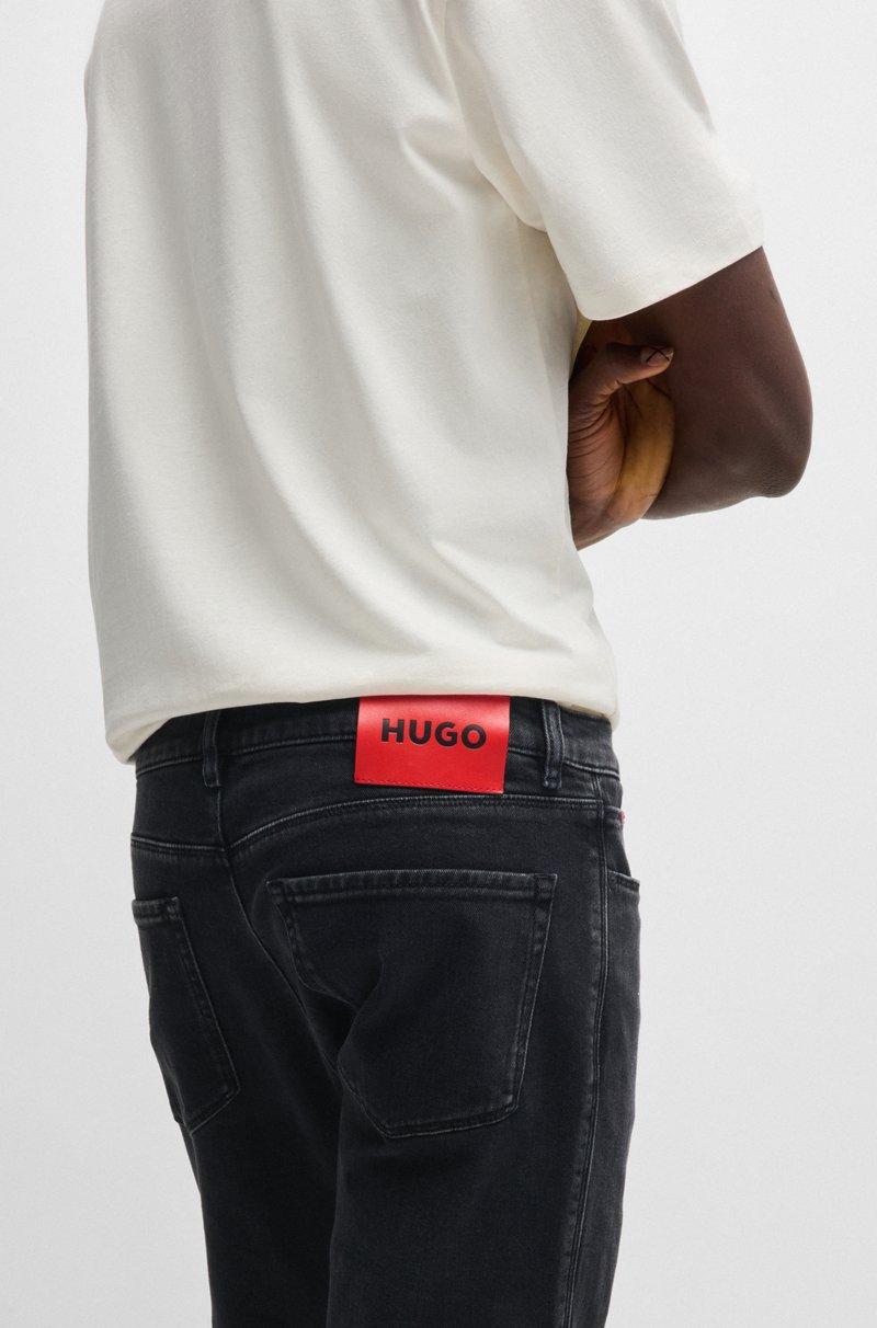 Hugo Boss Jeans Extra Slim Fit En Denim Negro De Tacto Suave