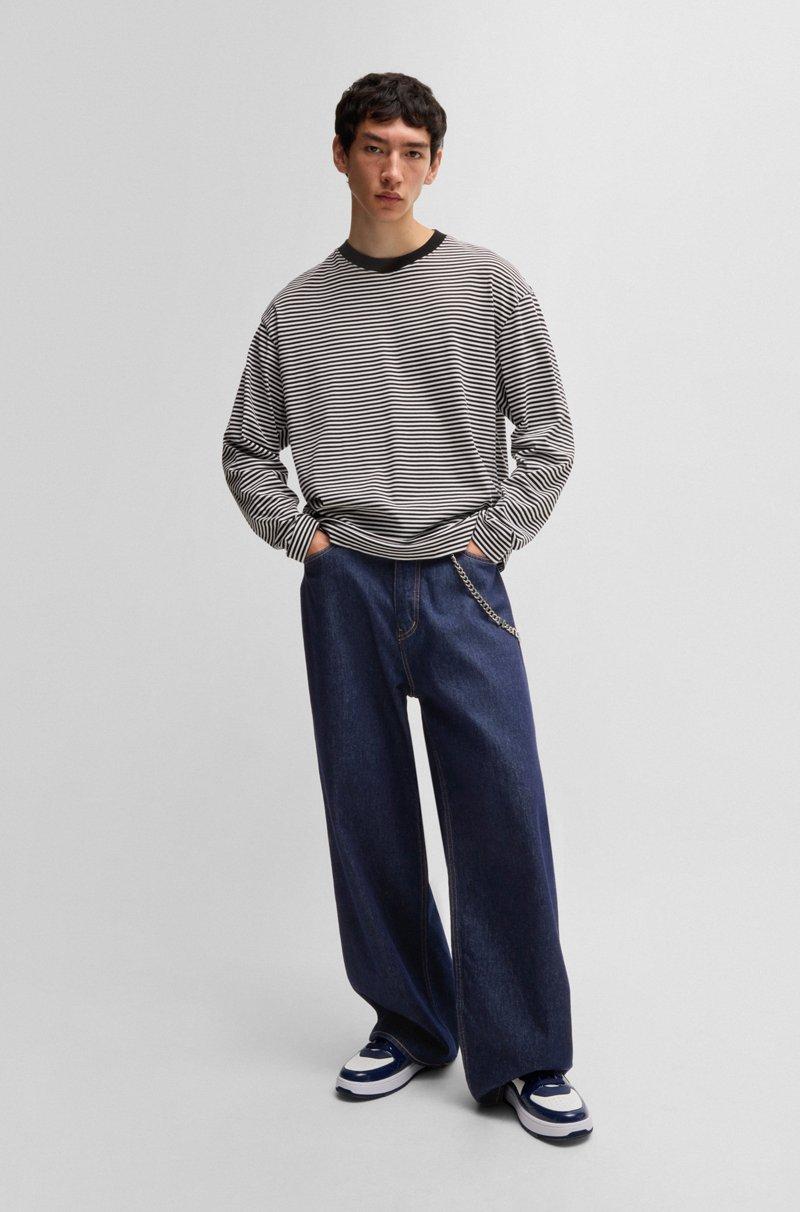 Hugo Boss Jeans Holgados Baggy Fit De Denim Azul Oscuro