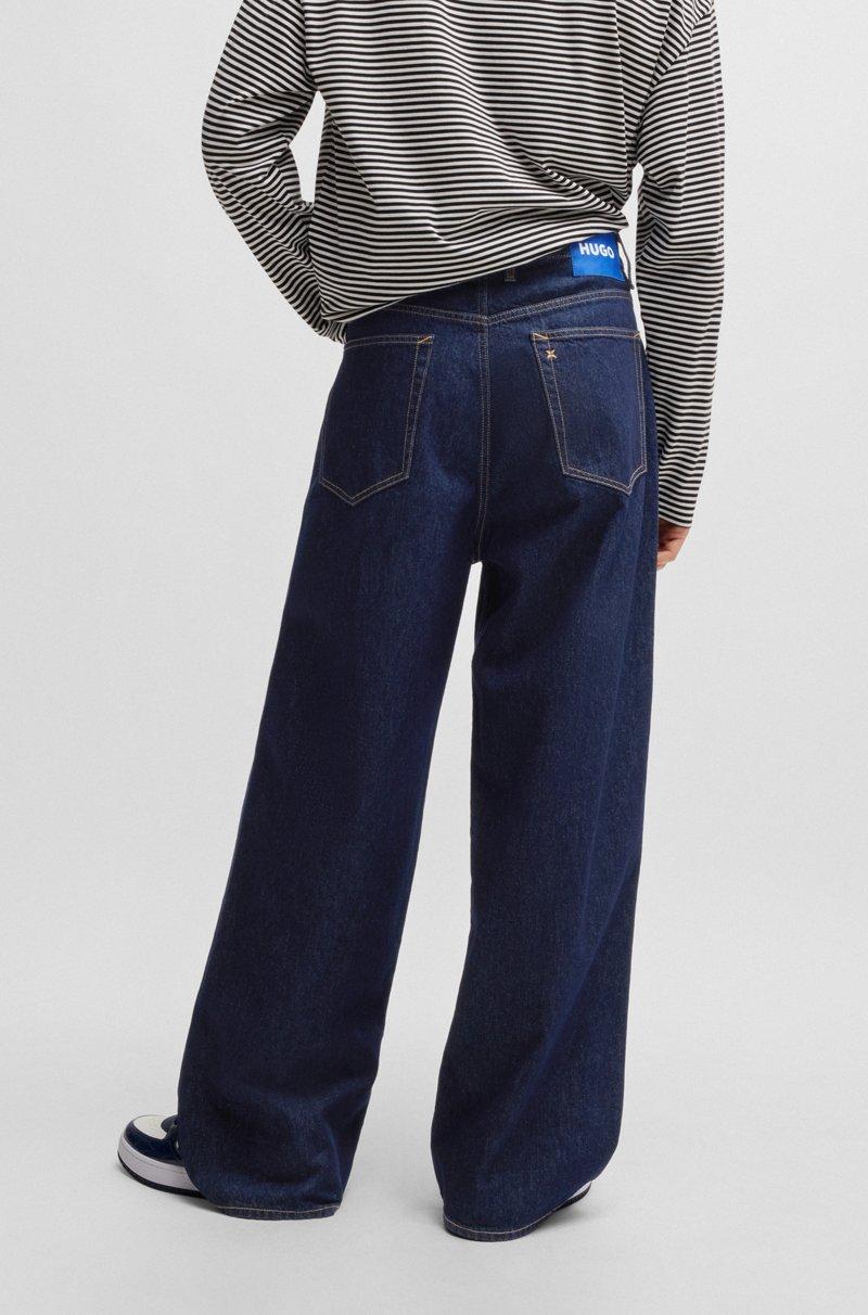 Hugo Boss Jeans Holgados Baggy Fit De Denim Azul Oscuro