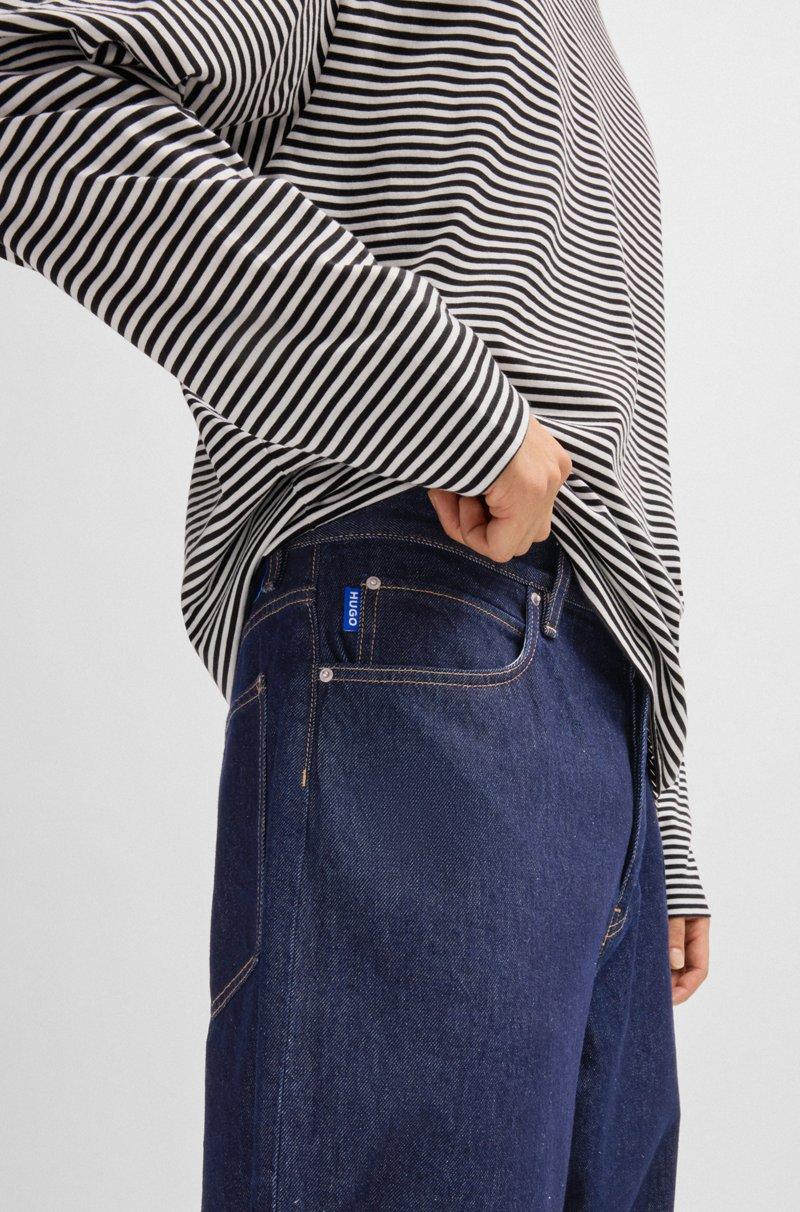 Hugo Boss Jeans Holgados Baggy Fit De Denim Azul Oscuro