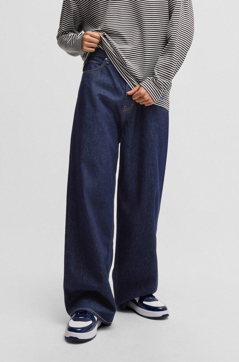 Hugo Boss Jeans holgados baggy fit de denim azul oscuro