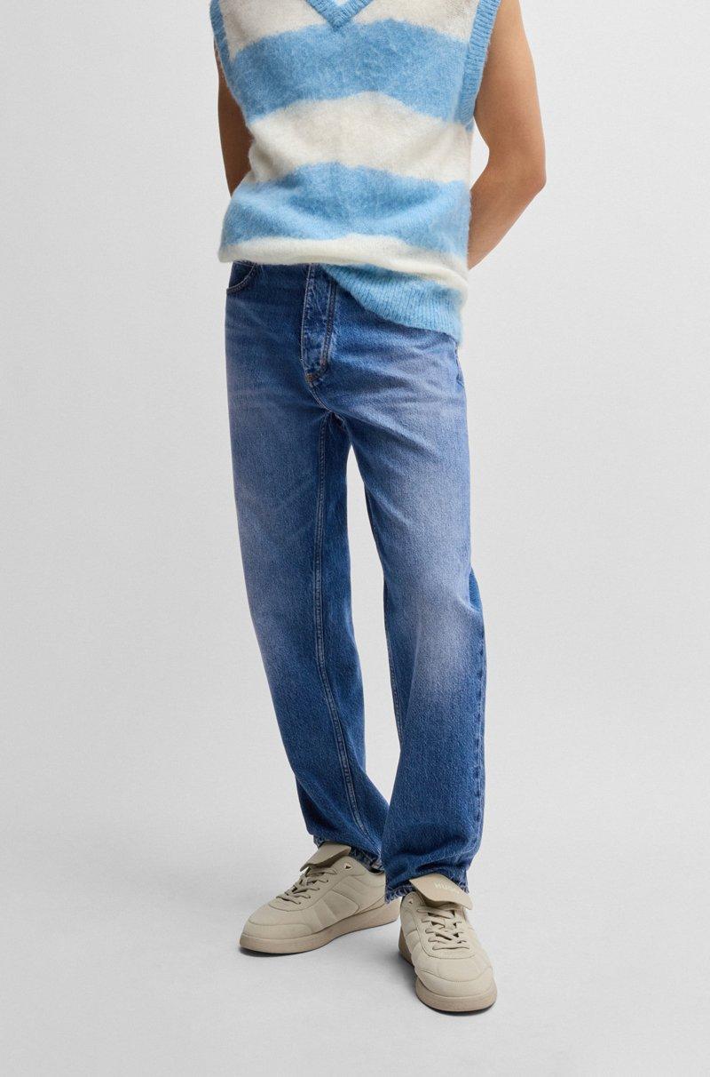 Hugo Boss Jeans regular fit de denim azul oscuro lavado a la piedra