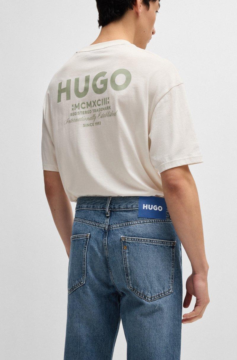 Hugo Boss Jeans Regular Fit En Denim De Algodón Azul Medio Lavado A La Piedra