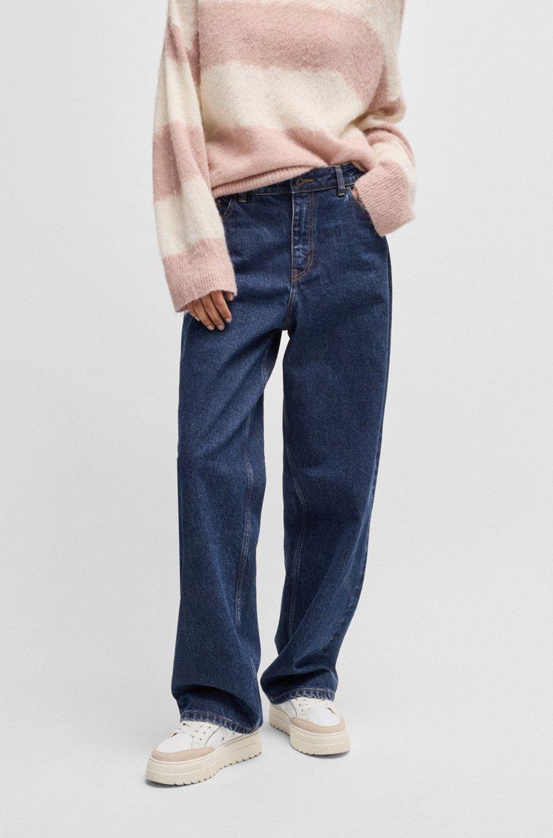 Hugo Boss Jeans relaxed fit en denim azul con acabado lavado