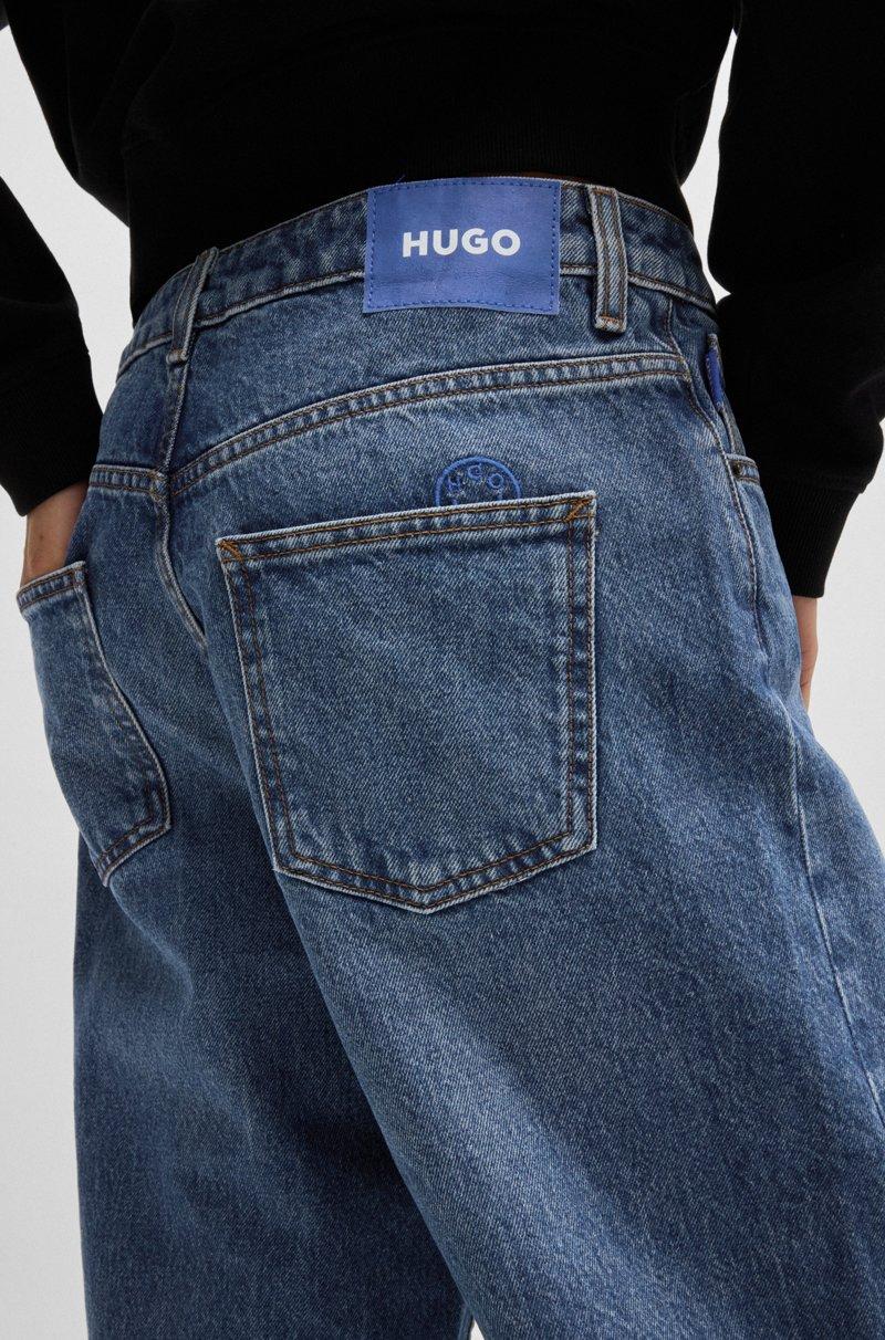 Hugo Boss Jeans Relaxed Fit En Denim De Algodón Azul