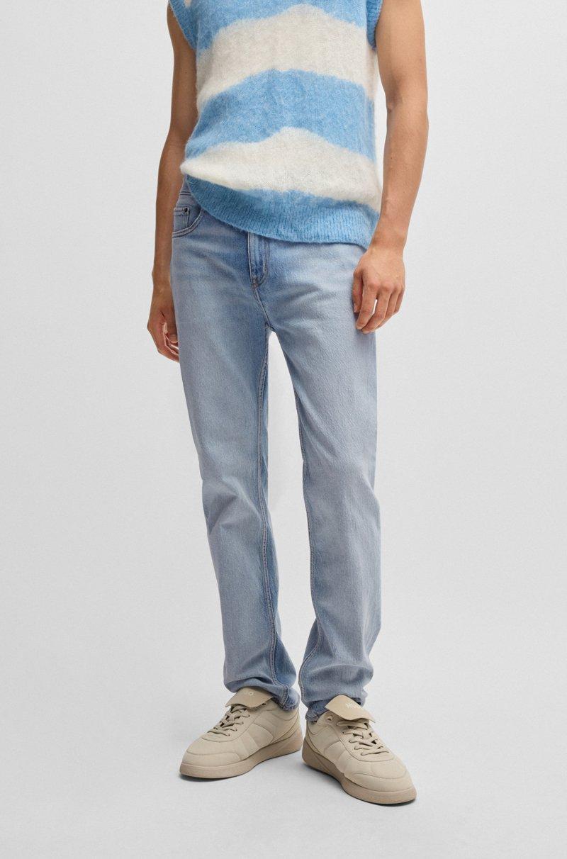 Hugo Boss Jeans slim fit de denim azul lavado a la piedra