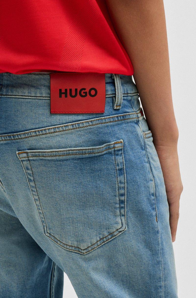 Hugo Boss Jeans Slim Fit De Denim Elástico En Azul Medio