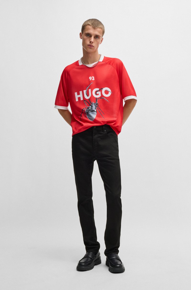 Hugo Boss Jeans Slim Fit De Denim Elástico Ultranegro