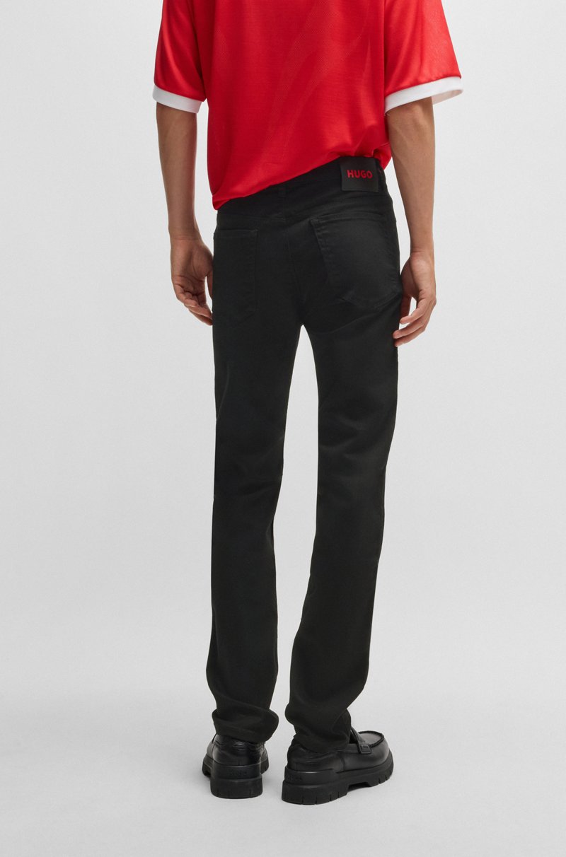 Hugo Boss Jeans Slim Fit De Denim Elástico Ultranegro