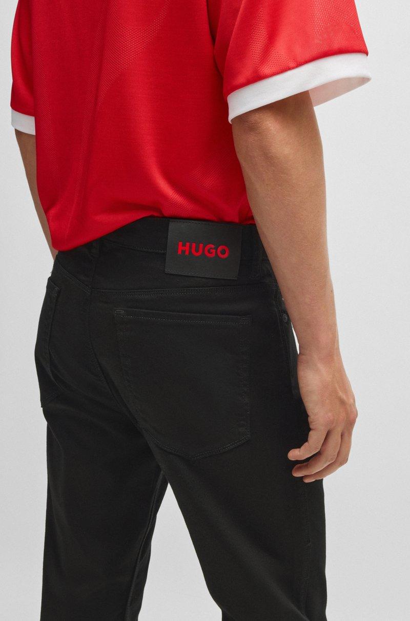 Hugo Boss Jeans Slim Fit De Denim Elástico Ultranegro