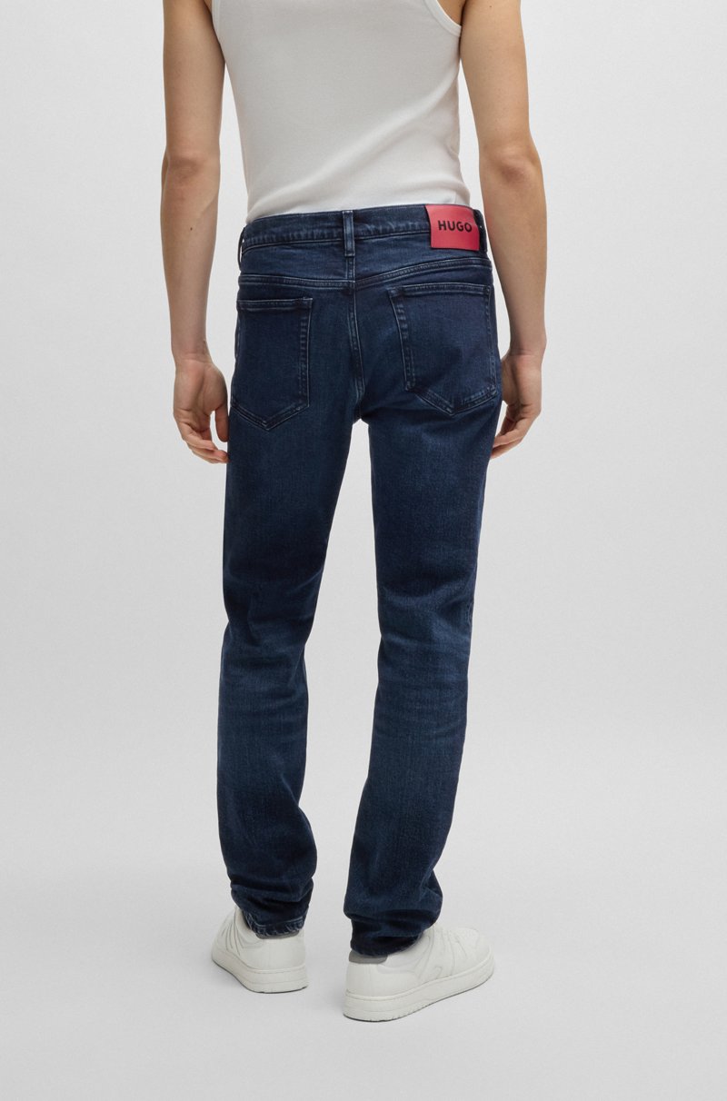 Hugo Boss Jeans Slim Fit En Denim Elástico Azul Oscuro