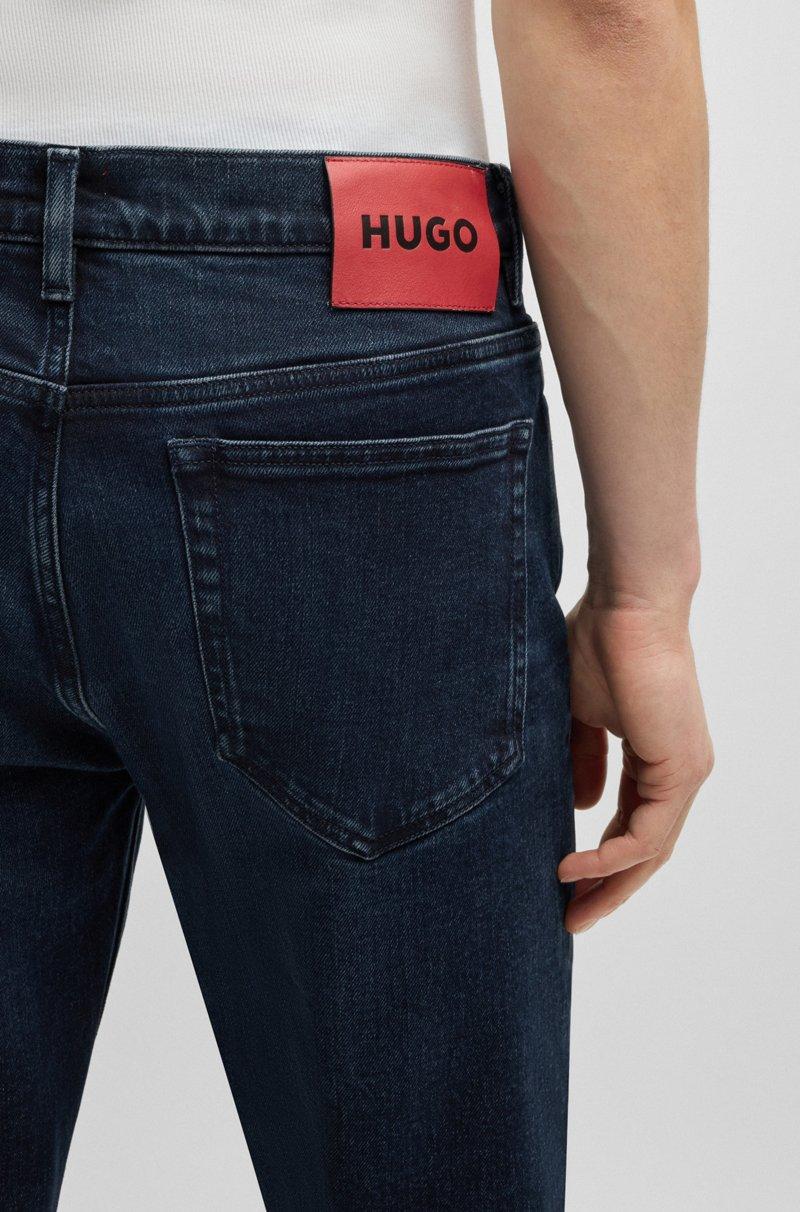 Hugo Boss Jeans Slim Fit En Denim Elástico Azul Oscuro