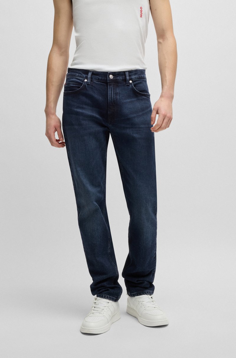 Hugo Boss Jeans Slim Fit En Denim Elástico Azul Oscuro