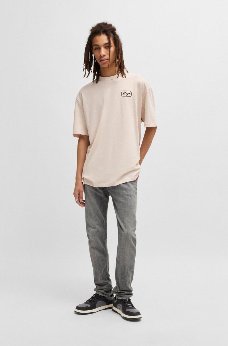 Hugo Boss Jeans Slim Fit En Denim Elástico Tintado En Gris