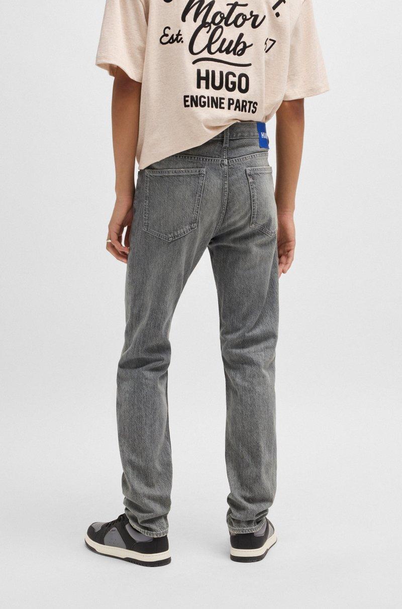 Hugo Boss Jeans Slim Fit En Denim Elástico Tintado En Gris