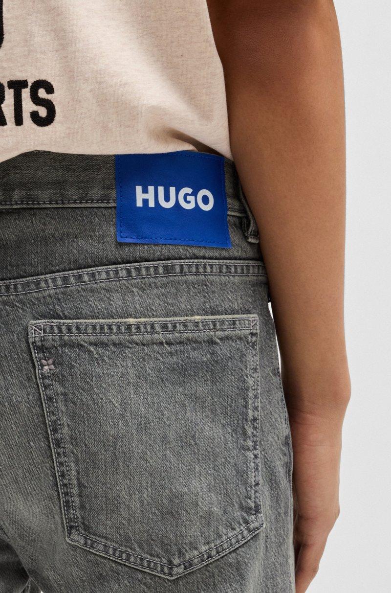 Hugo Boss Jeans Slim Fit En Denim Elástico Tintado En Gris