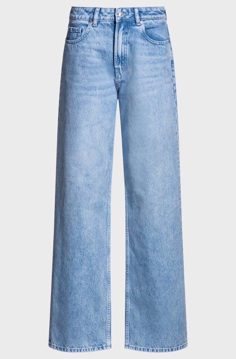 Hugo Boss Jeans Straight Fit De Denim Rígido Azul Luminoso