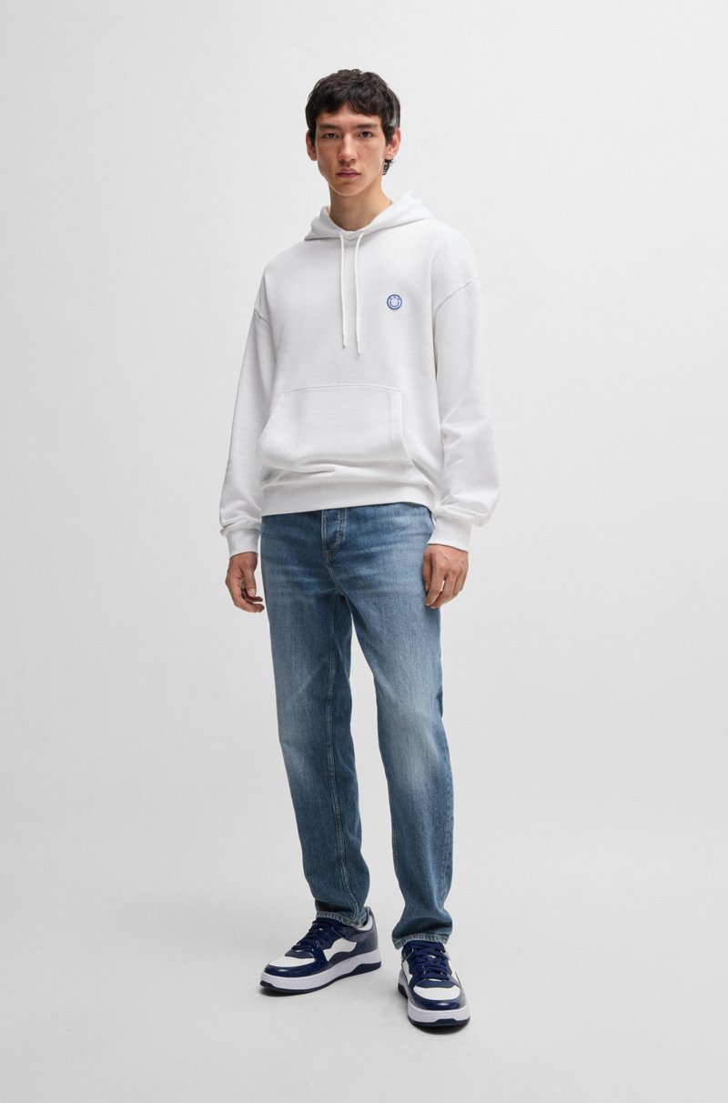 Hugo Boss Jeans Tapered Fit De Denim Azul Lavado A La Piedra