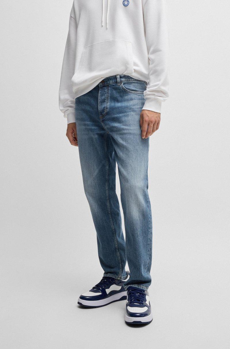 Hugo Boss Jeans tapered fit de denim azul lavado a la piedra