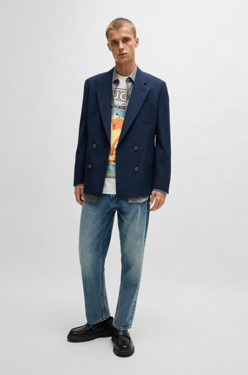 Hugo Boss Jeans Tapered Fit De Denim De Algodón Azul Medio