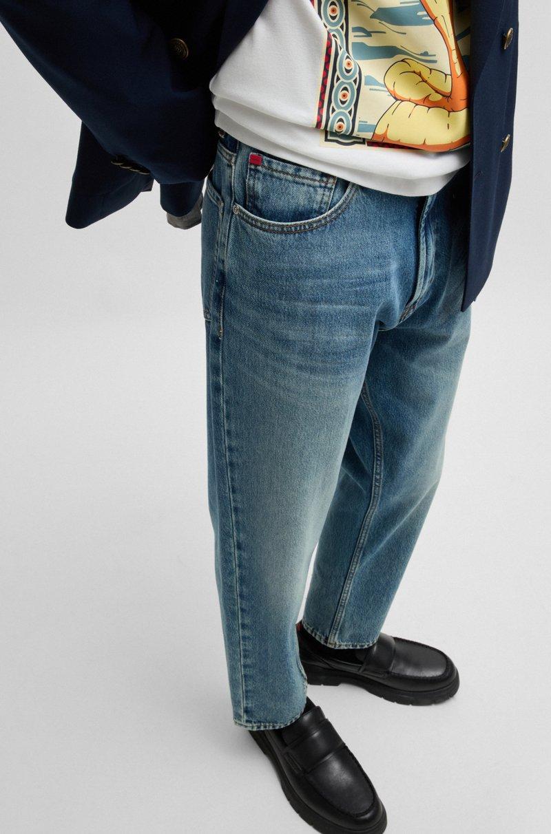 Hugo Boss Jeans Tapered Fit De Denim De Algodón Azul Medio