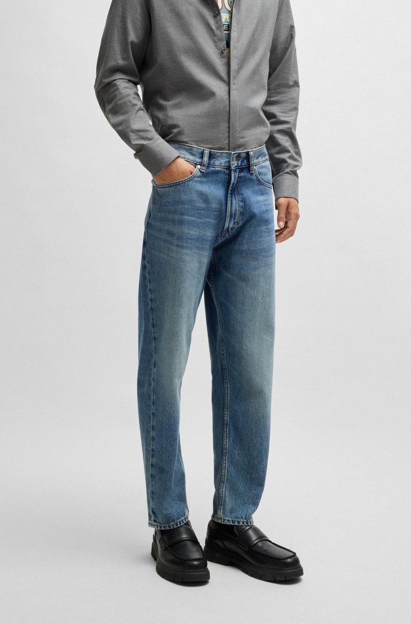 Hugo Boss Jeans Tapered Fit De Denim De Algodón Azul Medio