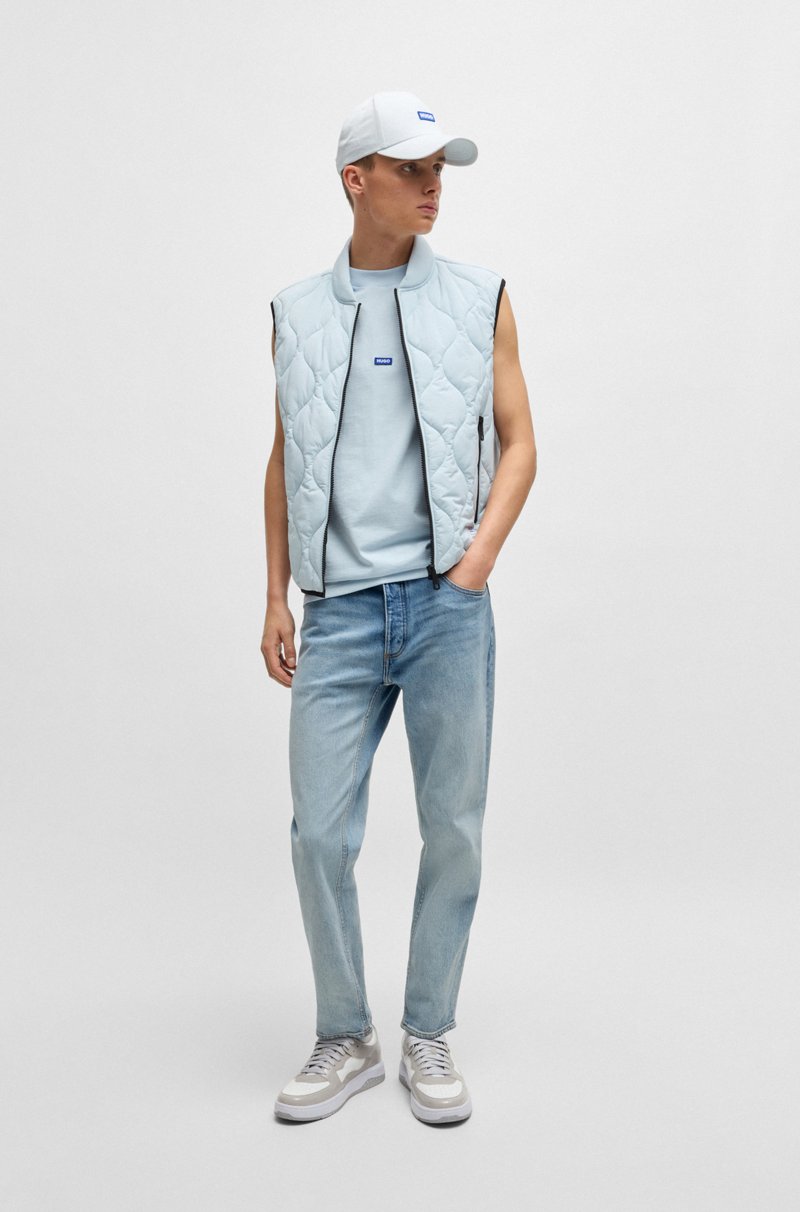 Hugo Boss Jeans Tapered Fit De Denim Elástico Azul Luminoso