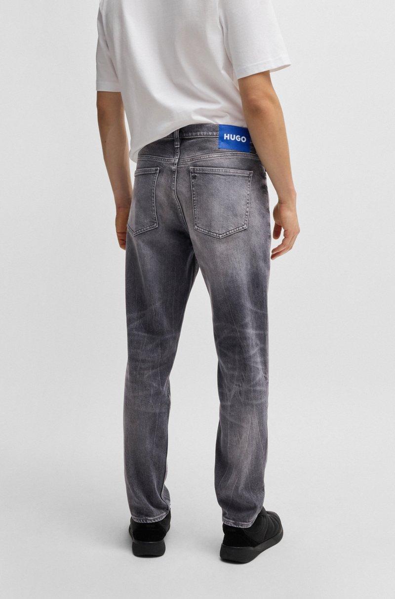 Hugo Boss Jeans Tapered Fit De Denim Elástico Gris Oscuro