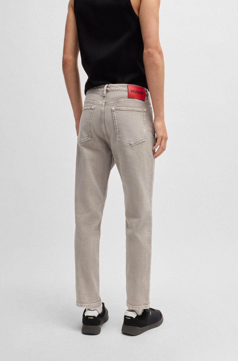 Hugo Boss Jeans Tapered Fit En Cómodo Denim Elástico Marrón