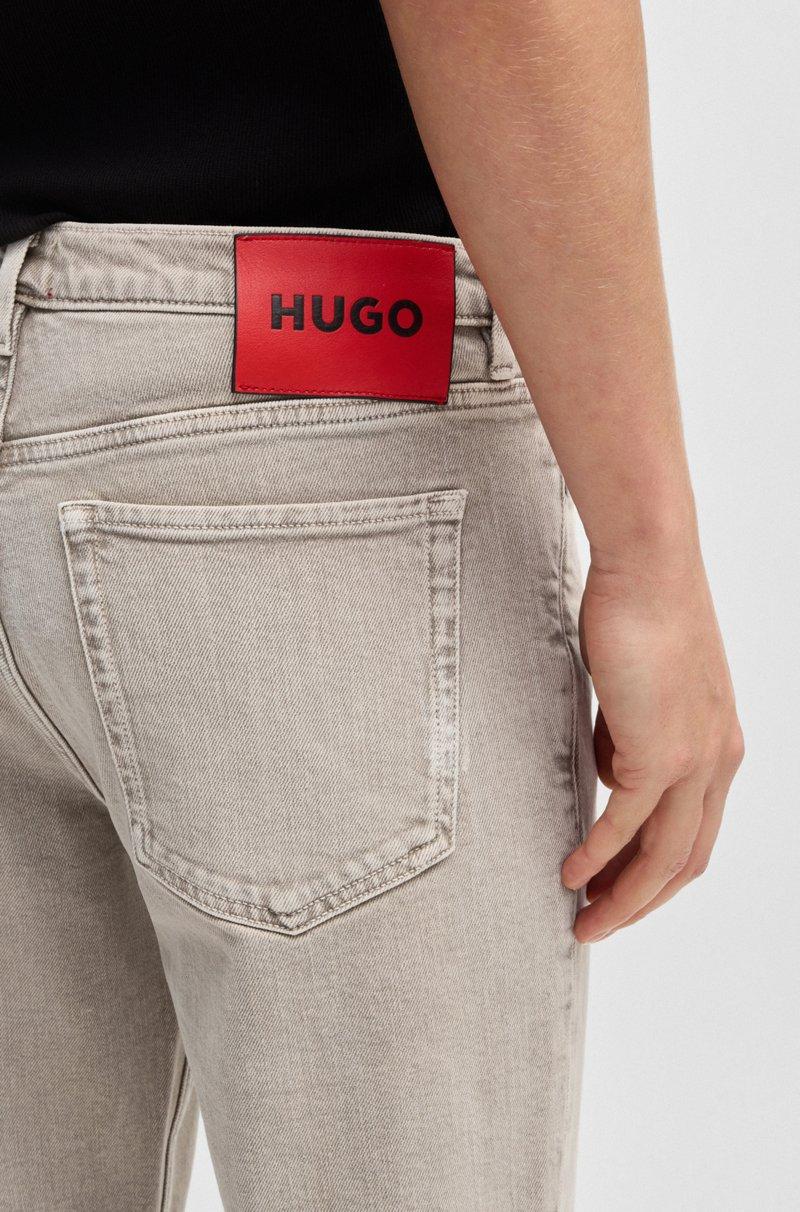 Hugo Boss Jeans Tapered Fit En Cómodo Denim Elástico Marrón