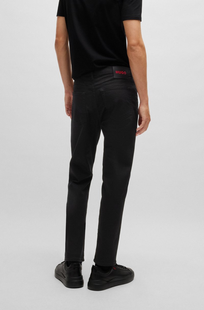 Hugo Boss Jeans Tapered Fit En Denim Elástico Ultranegro