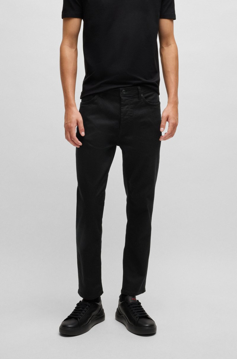 Hugo Boss Jeans tapered fit en denim elástico ultranegro