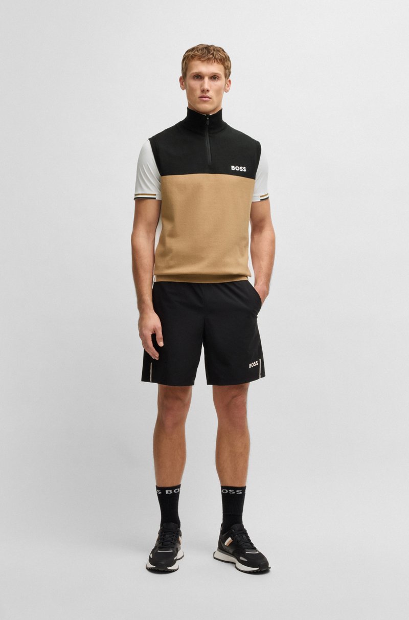 Hugo Boss Jersey Activo Sin Mangas En Tejido Elástico Con Logo De Diseño