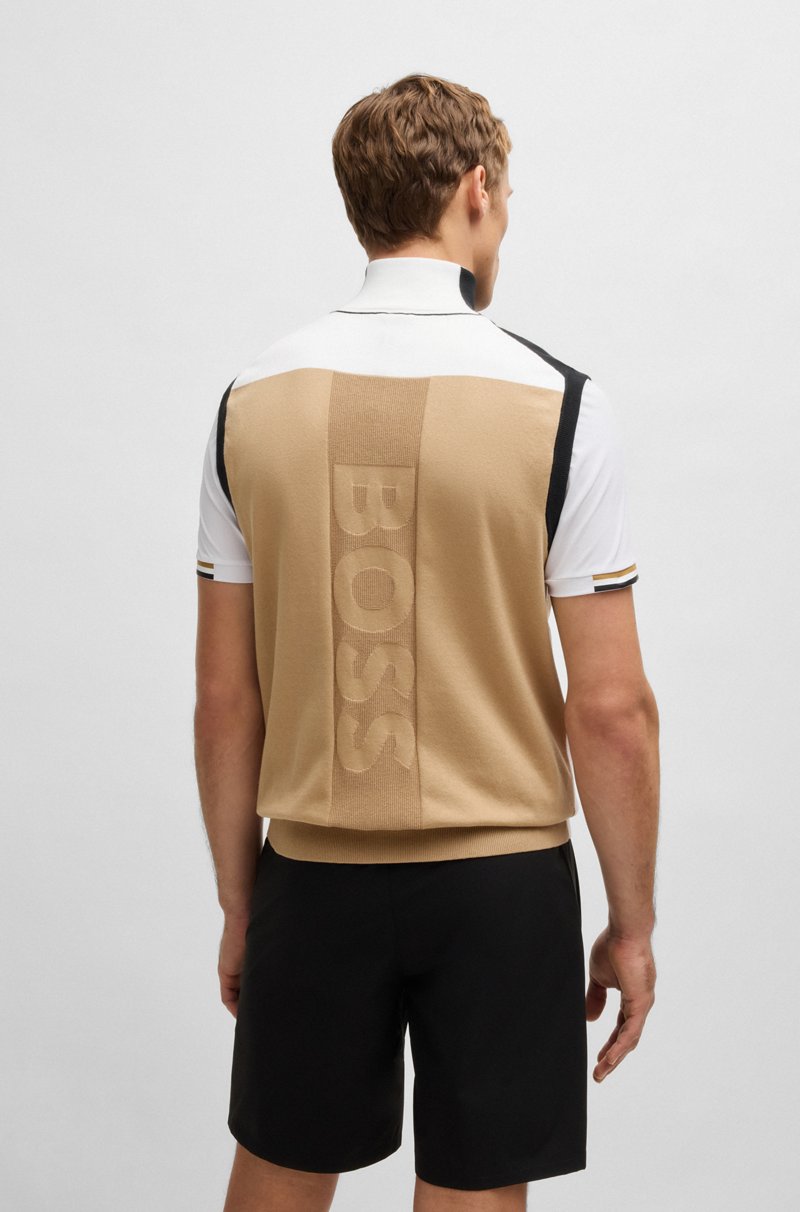 Hugo Boss Jersey Activo Sin Mangas En Tejido Elástico Con Logo De Diseño