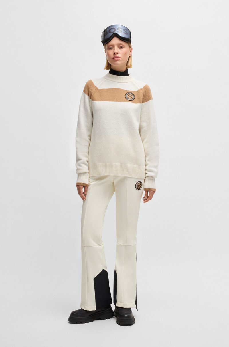 Hugo Boss Jersey BOSS Esquí De Lana Virgen Con Rayas Cámel