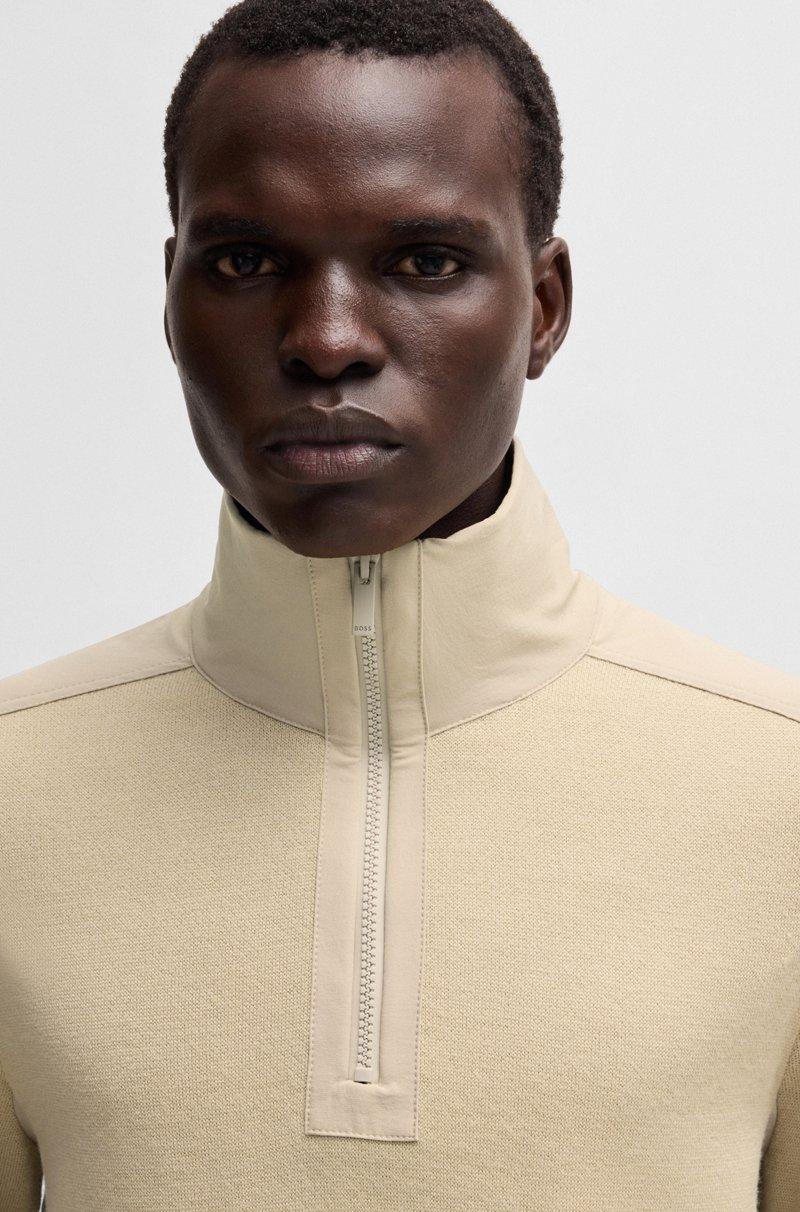 Hugo Boss Jersey Con Cuello Con Cremallera Y Ribetes De Membrana