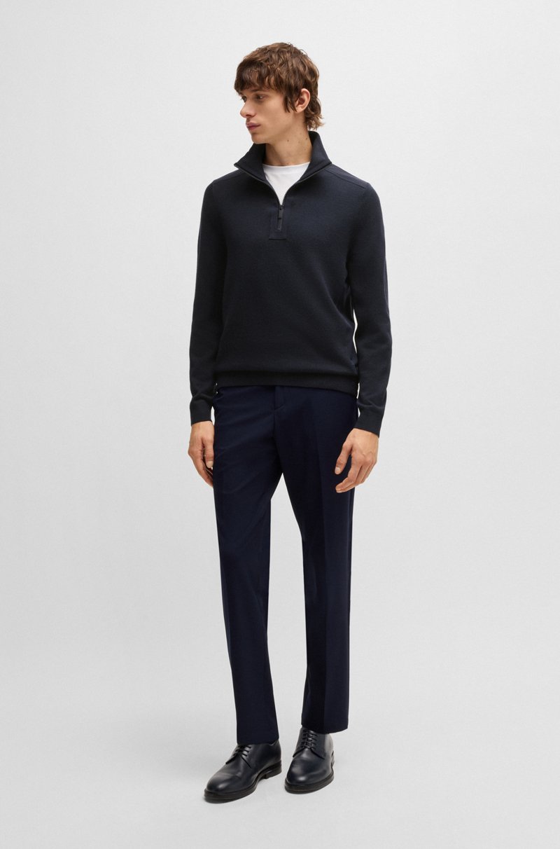 Hugo Boss Jersey Con Cuello Con Cremallera Y Ribetes De Membrana