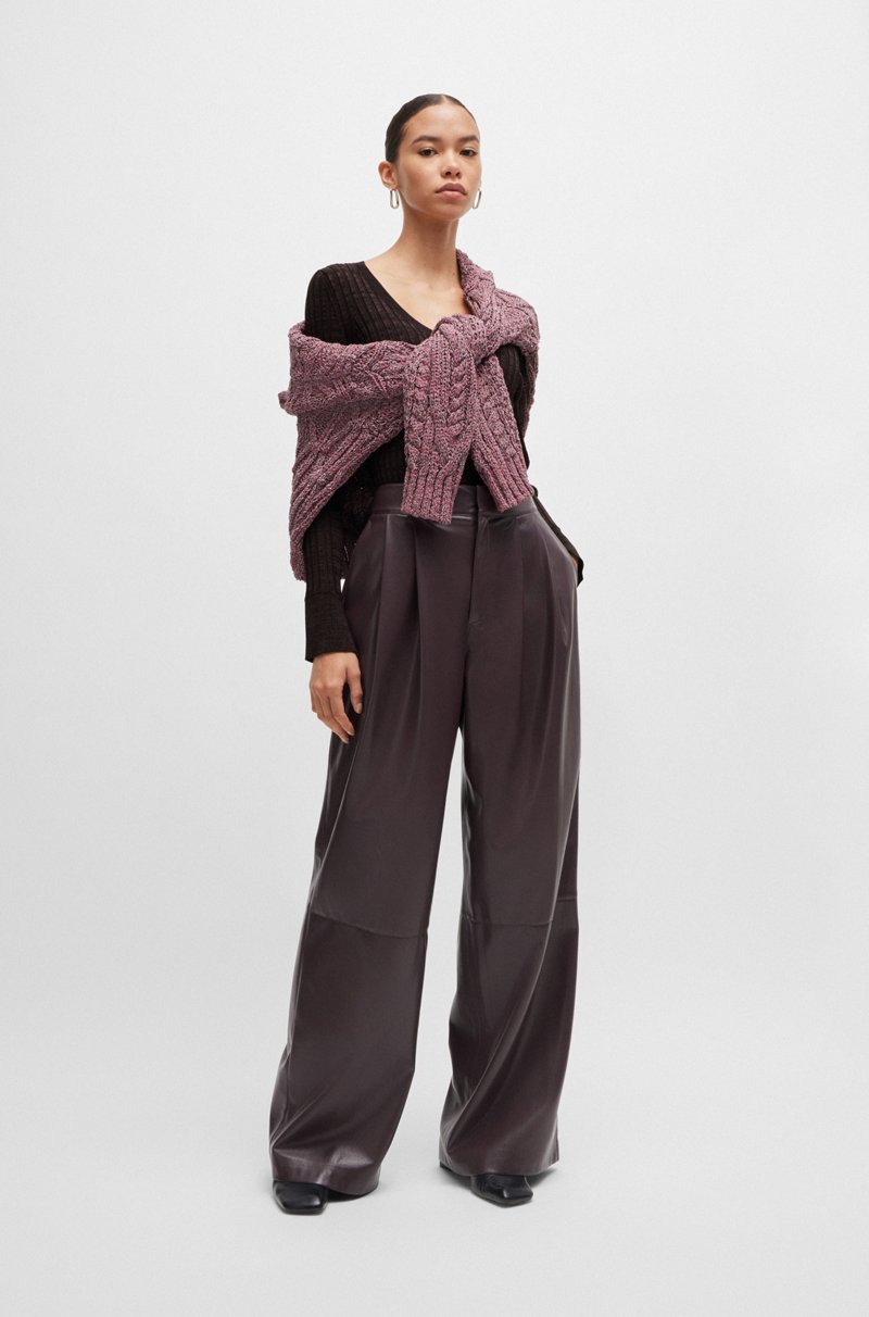 Hugo Boss Jersey Con Escote Redondeado En Tejido Elástico Acanalado