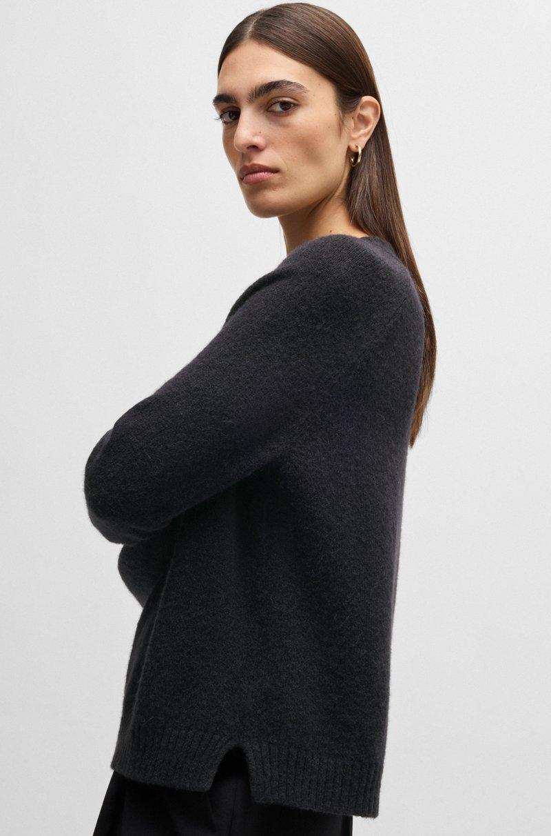 Hugo Boss Jersey Con Escote Redondo En Tejido Elástico