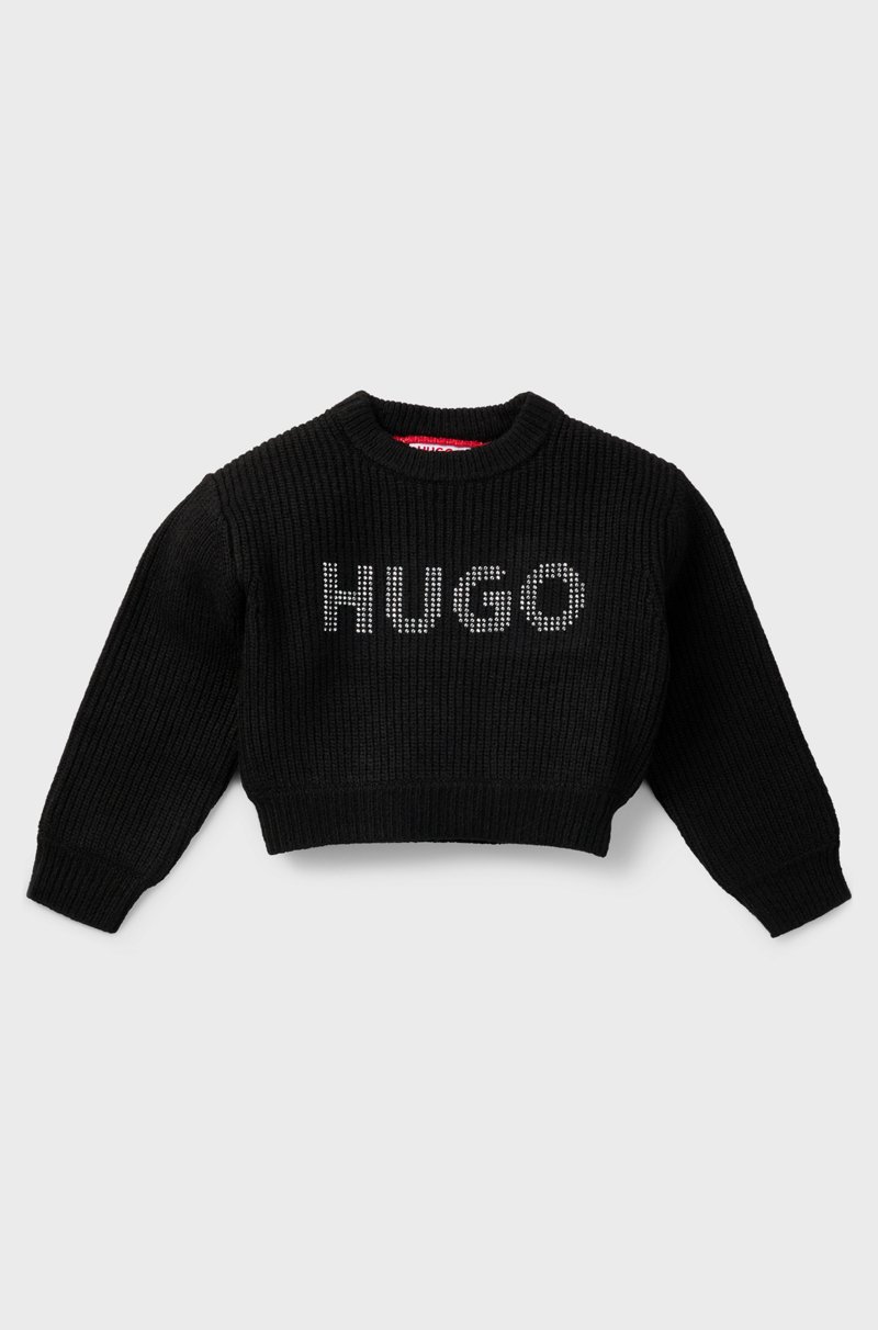 Hugo Boss Jersey corto para niños con logo tachonado
