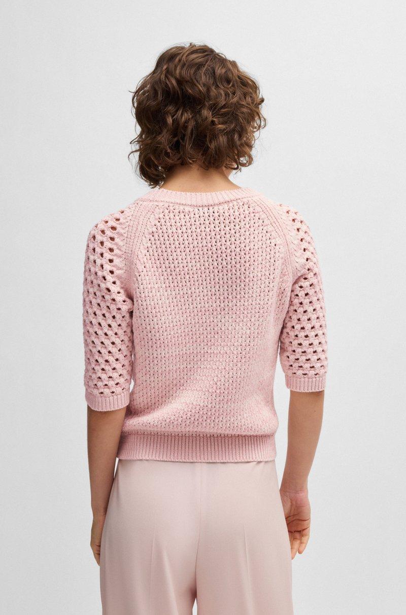 Hugo Boss Jersey De Algodón Con Diferentes Tipos De Punto