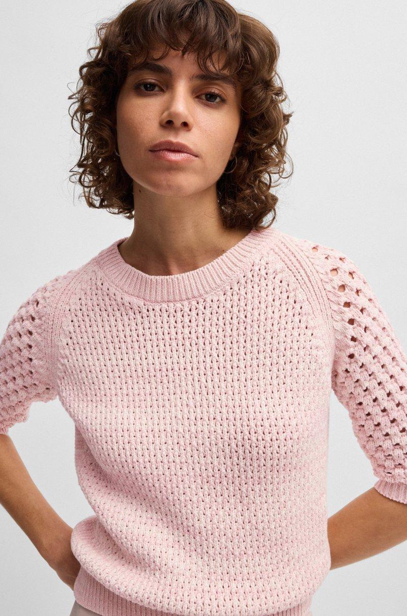 Hugo Boss Jersey De Algodón Con Diferentes Tipos De Punto